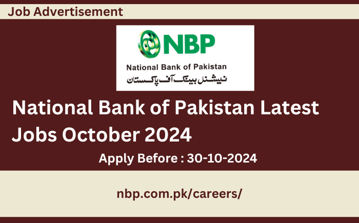 National Bank of Pakistan Jobs October 2024 Apply Online